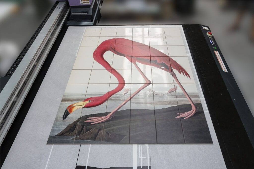 Flaming nadrukowany techniką UV - przykład druku UV na materiale reklamowym